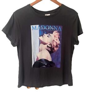 Madonna True Blue Graphic T Shirt H&M Divided Dark Gray Band Tee Women’s Large